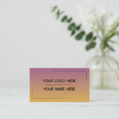 Carte De Visite Custom Logo Name Minimalist Modern Professional (Debout devant)