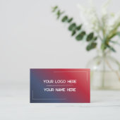 Carte De Visite Custom Logo Name Minimalist Modern Professional (Debout devant)