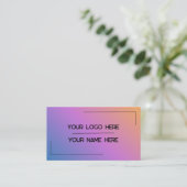 Carte De Visite Custom Logo Name Minimalist Modern Professional (Debout devant)