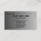 Carte De Visite Custom Logo Name Minimalist Modern Professional (Dos)