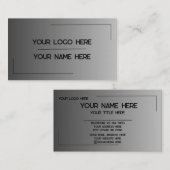 Carte De Visite Custom Logo Name Minimalist Modern Professional (Devant / Derrière)