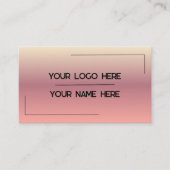 Carte De Visite Custom Logo Name Minimalist Modern Professional (Devant)