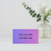 Carte De Visite Custom Logo Name Minimalist Modern Professional (Debout devant)