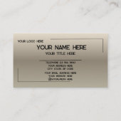 Carte De Visite Custom Logo Name Minimalist Modern Professional (Dos)
