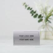 Carte De Visite Custom Logo Name Minimalist Modern Professional (Debout devant)