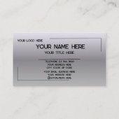 Carte De Visite Custom Logo Name Minimalist Modern Professional (Dos)
