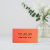 Carte De Visite Custom Logo Name Minimalist Modern Professional (Debout devant)