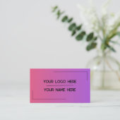 Carte De Visite Custom Logo Name Minimalist Modern Professional (Debout devant)