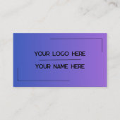 Carte De Visite Custom Logo Name Minimalist Modern Professional (Devant)