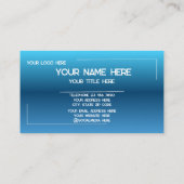 Carte De Visite Custom Logo Name Minimalist Modern Professional (Dos)