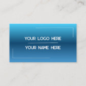 Carte De Visite Custom Logo Name Minimalist Modern Professional (Devant)