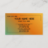 Carte De Visite Custom Logo Name Minimalist Modern Professional (Dos)