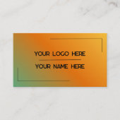Carte De Visite Custom Logo Name Minimalist Modern Professional (Devant)