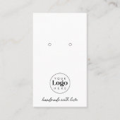 Carte De Visite Custom Logo QR Code Jewelry Earring Display Card (Devant)