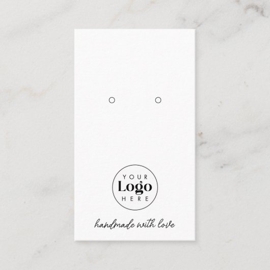 Carte De Visite Custom Logo QR Code Jewelry Earring Display Card (Devant)