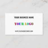 Carte De Visite Custom Logo Text Promotional Business Card Example (Dos)