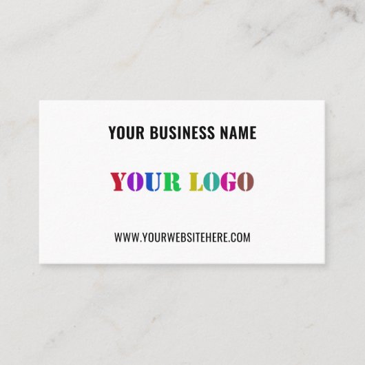 Carte De Visite Custom Logo Text Promotional Business Card Example (Devant)