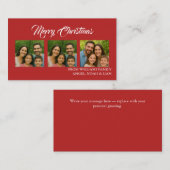 Carte De Visite Custom Merry Christmas Photo Card (Devant / Derrière)
