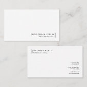 Carte De Visite Custom Modern Chic Simple Template Professional (Devant / Derrière)
