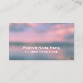Carte De Visite Custom Modern Cool Lake Christian Church Pasteur (Devant)
