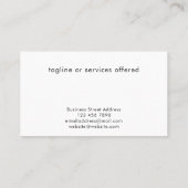 Carte De Visite Custom Modern Cool Logo Technology Professional (Dos)