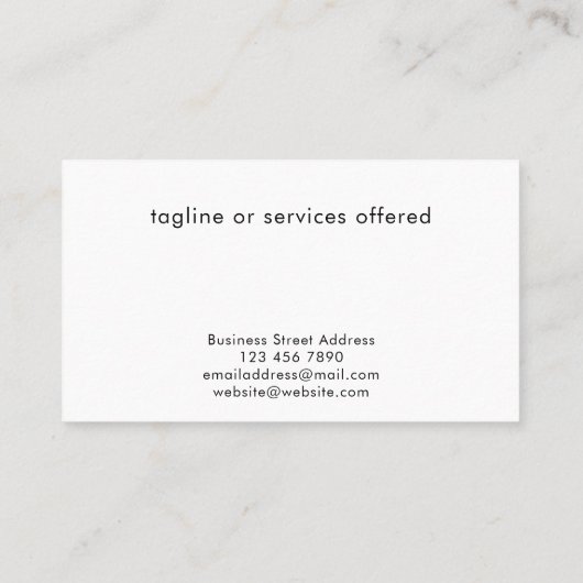 Carte De Visite Custom Modern Cool Logo Technology Professional (Dos)