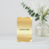 Carte De Visite Custom Modern Elegant Faux Gold Modèle Luxe (Debout devant)