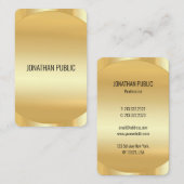 Carte De Visite Custom Modern Elegant Faux Gold Modèle Luxe (Devant / Derrière)