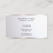 Carte De Visite Custom Modern Elegant Professional Template Silver (Dos)