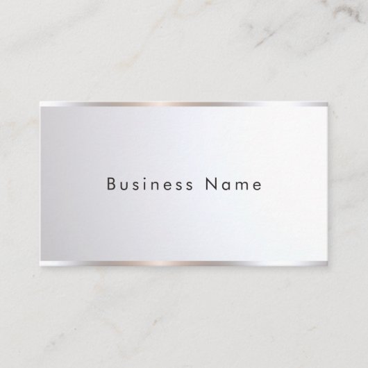 Carte De Visite Custom Modern Elegant Professional Template Silver (Devant)