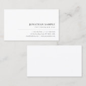 Carte De Visite Custom Modern Elegant Simple Professional Template (Devant / Derrière)