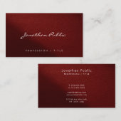 Carte De Visite Custom Modern Elegant Simple Typography Script (Devant / Derrière)