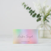 Carte De Visite Custom Modern Elegant Template Handwritten Script (Debout devant)