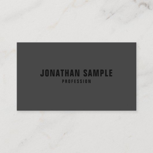 Carte De Visite Custom Modern Minimalist Connect With Us Dark Grey (Devant)