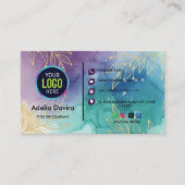 Carte De Visite Custom Modern Minimalist Logo for Social Media &  (Devant)