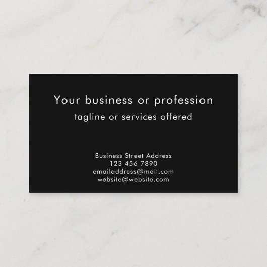 Carte De Visite Custom Modern Minimalist Technology Professional (Dos)