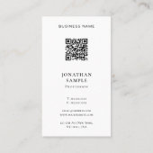 Carte De Visite Custom Modern Minimalist Template Vertical Sleek (Dos)