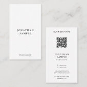 Carte De Visite Custom Modern Minimalist Template Vertical Sleek (Devant / Derrière)