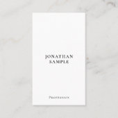 Carte De Visite Custom Modern Minimalist Template Vertical Sleek (Devant)