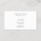 Carte De Visite Custom Modern Professional Simple Template (Dos)