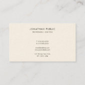 Carte De Visite Custom Modern Simple Facile à rendre Modèle luxe (Dos)