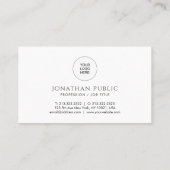 Carte De Visite Custom Modern Simple Template Upload Your Logo to (Dos)