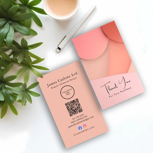 Carte De Visite Custom Modern Style Business Thank You Card Insert