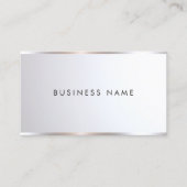 Carte De Visite Custom Modern Stylish Professional Silver Template (Devant)