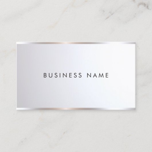 Carte De Visite Custom Modern Stylish Professional Silver Template (Devant)