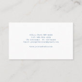 Carte De Visite Custom Monogram Minimalist Modern Professional (Dos)