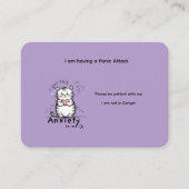 Carte De Visite Custom Panic Attack Help Card (Devant)