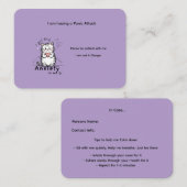 Carte De Visite Custom Panic Attack Help Card (Devant / Derrière)