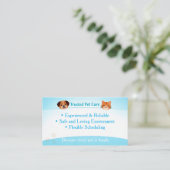 Carte De Visite Custom Pet Care | Pet Sitter Dog Walker (Debout devant)