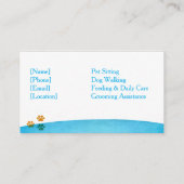 Carte De Visite Custom Pet Care | Pet Sitter Dog Walker (Dos)